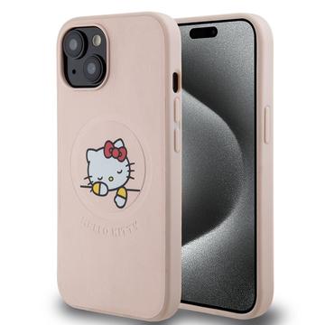 iPhone 15 Hello Kitty Asleep MagSafe hoesje Roze