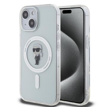 iPhone 15 Karl Lagerfeld IML Ikonik MagSafe hoesje Transparant