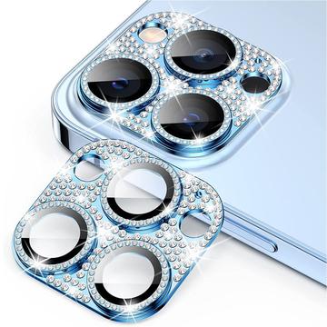 iPhone 15 Pro-15 Pro Max Hat Prince Glitter Camera Lens Beschermer Blauw