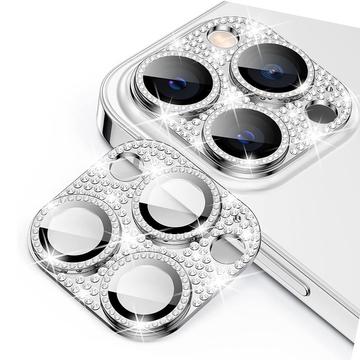 iPhone 15 Pro-15 Pro Max Hat Prince Glitter Camera Lens Beschermer Zilver