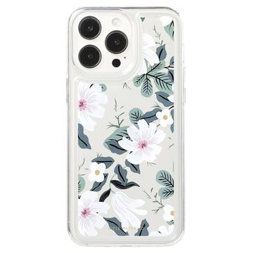 iPhone 15 Pro Fashion TPU hoesje Witte bloemen