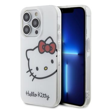 iPhone 15 Pro Max Hello Kitty IML Kitty Hoofd Hoesje - Wit