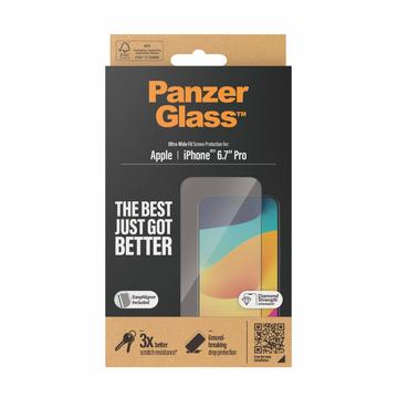 Panzerglass screenprotector Apple iPhone 2023 6.7 inch UWF Black