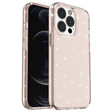 iPhone 15 Pro Max Stijlvolle Glitter Series Hybrid Case Goud