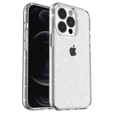 iPhone 15 Pro Max Stijlvolle Glitter Series Hybrid Case Wit