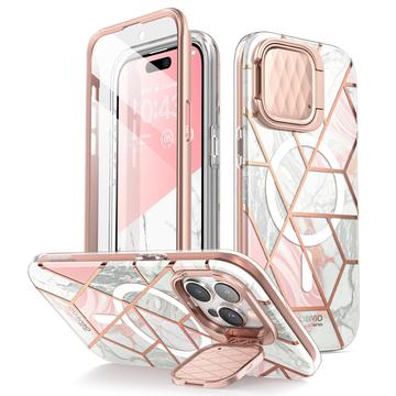 iPhone 15 Pro Max Supcase Cosmo Mag Hybrid Case Roze marmer