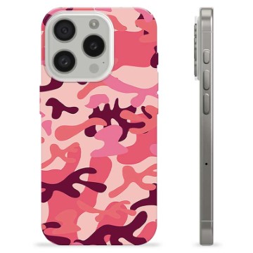 iPhone 15 Pro TPU-hoesje Roze Camouflage