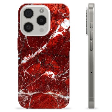 iPhone 15 Pro TPU-hoesje Rode Marmer