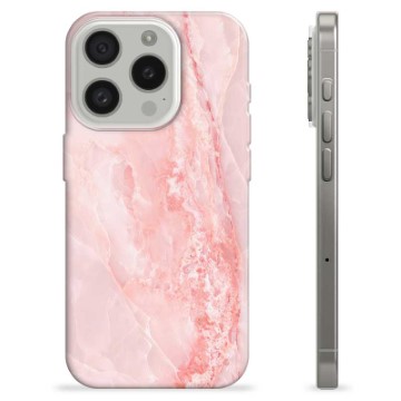 iPhone 15 Pro TPU-hoesje Roze Marmer
