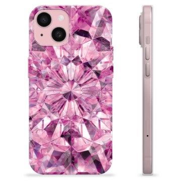 iPhone 15 TPU-hoesje Roze Kristal