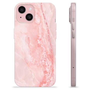 iPhone 15 TPU-hoesje Roze Marmer