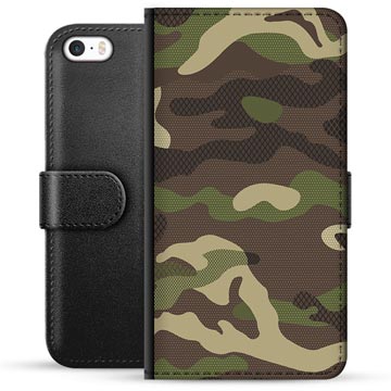 iPhone 5-5S-SE Premium Wallet Hoesje Camouflage