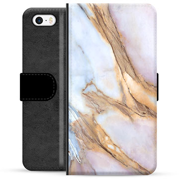 iPhone 5-5S-SE Premium Wallet Case Elegant Marmer