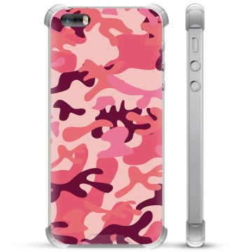 iPhone 5-5S-SE Hybride Hoesje Roze Camouflage