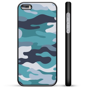 iPhone 5-5S-SE Beschermhoes Blauw Camouflage