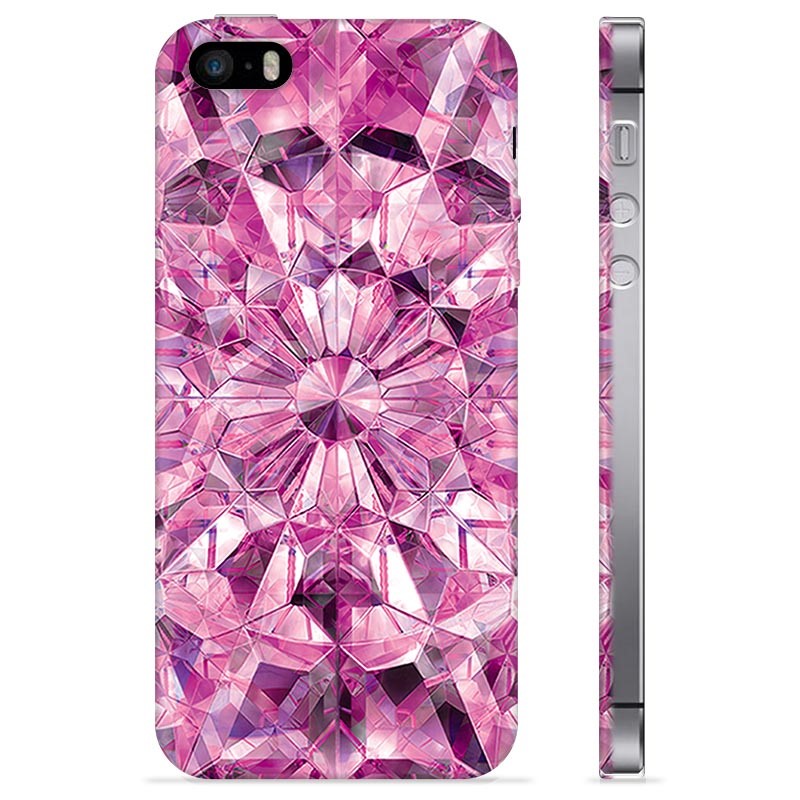 iPhone 5-5S-SE TPU-hoesje Roze Kristal