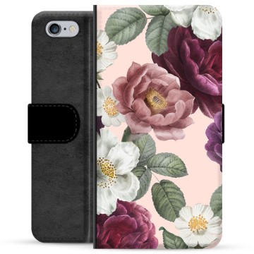 iPhone 6 Plus-6S Plus Premium Portemonnee Hoesje Romantische Bloemen