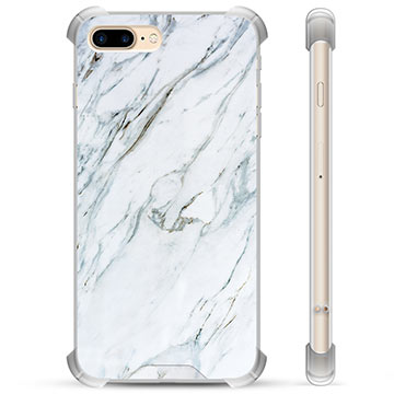 Iphone 7 Plus 8 Hybride Case Marmer huismerk kopen in de aanbieding
