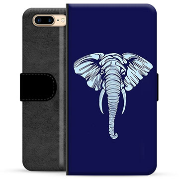 Iphone 7 Plus 8 Premium Portemonnee Hoesje Olifant huismerk kopen in de aanbieding