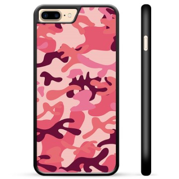 iPhone 7 Plus-iPhone 8 Plus Beschermhoes Roze Camouflage