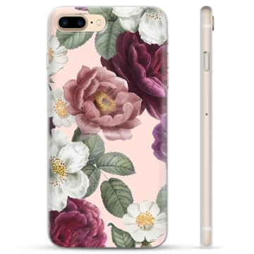 iPhone 7 Plus-iPhone 8 Plus TPU-hoesje romantische bloemen