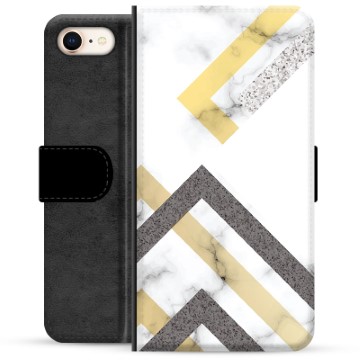 iPhone 7-8-SE (2020)-SE (2022) Premium Wallet Case Abstract Marble