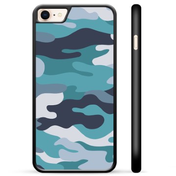 iPhone 7-8-SE (2020)-SE (2022) Beschermhoes Blauw Camouflage