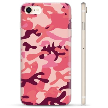iPhone 7-8-SE (2020)-SE (2022) TPU-hoesje roze camouflage