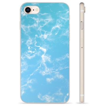 iPhone 7-8-SE (2020)-SE (2022) TPU Hoesje Blauw Marmer