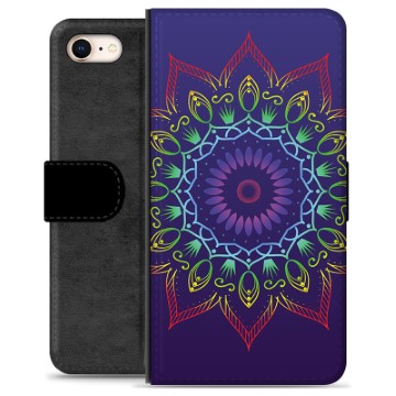 iPhone 7-8-SE (2020)-SE (2022) Premium Wallet Case Kleurrijke Mandala
