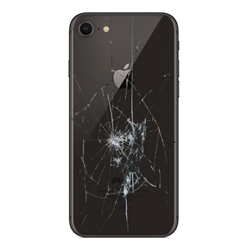 iPhone 8 Back Cover Reparatie Alleen glas Zwart