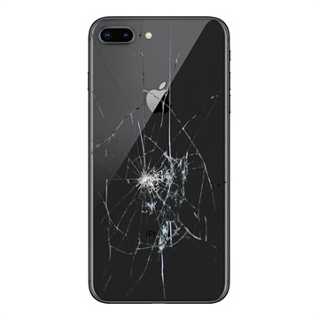 iPhone 8 Plus Back Cover Repair Alleen glas Zwart