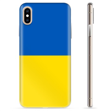iPhone XS Max TPU-hoesje OekraÃ¯ense vlag geel en lichtblauw