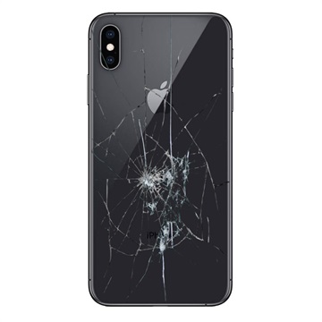 iPhone XS Max Back Cover Repair Alleen glas Zwart