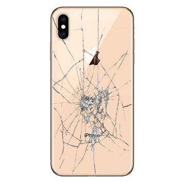 iPhone XS Max Back Cover Repair Alleen glas Goud