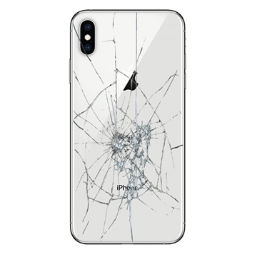 iPhone XS Max Back Cover Reparatie Alleen glas Wit