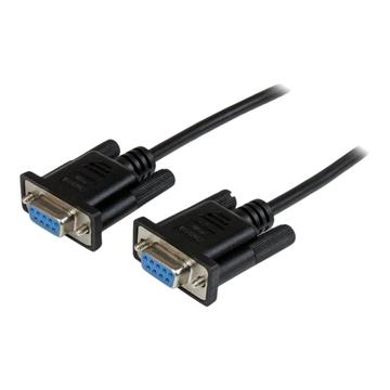 StarTech.com 2m Black DB9 RS232 Serial Null Modem Cable F-F DB9 Female to Female 9 pin RS232 Null Mo