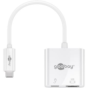 Goobay TV, monitor Adapter [1x USB-C stekker 1x HDMI-bus, USB-C bus]