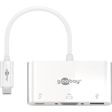 Goobay USB 3.0 Adapter [1x USB-C stekker 1x USB-C bus, USB 3.0 bus A, VGA-bus]