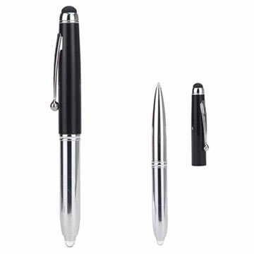 3 In 1 Led Ballpoint Schrijfstift Zwart huismerk kopen in de aanbieding