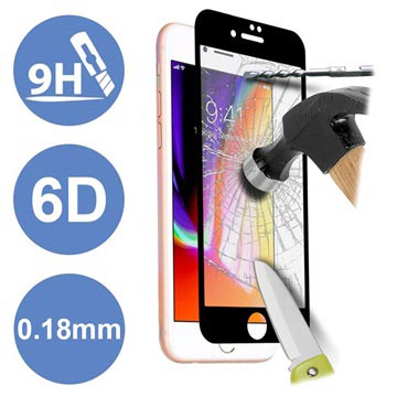 6D Full Cover Iphone 7 8 Glazen Screenprotector 9H Zwart huismerk kopen in de aanbieding