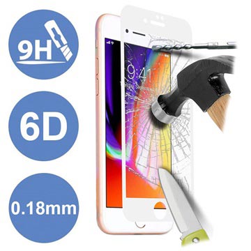 6D Full Cover Iphone 7 8 Glazen Screenprotector 9H Wit huismerk kopen in de aanbieding