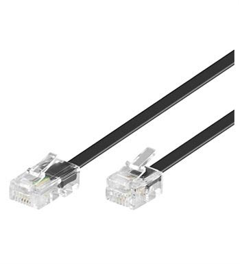 Rj11 Rj45 Telefoon Kabel 6M Zwart huismerk kopen in de aanbieding
