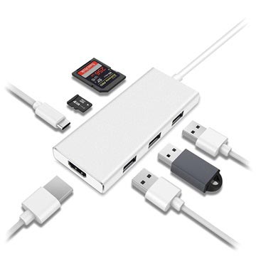 7 In 1 Usb 31 Type C Adapter Hdmi 30 Sd Card huismerk kopen in de aanbieding 7 In 1 Usb 31 Type C Adapter Hdmi 30 Sd Card huismerk kopen in de aanbieding