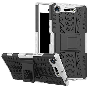 Sony Xperia Xz1 Anti Slip Hybrid Case Wit Zwart huismerk kopen in de aanbieding