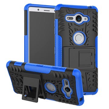 Anti Slip Sony Xperia Xz2 Compact Hybrid Case Blauw Zwart huismerk kopen in de aanbieding