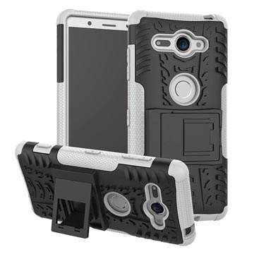 Anti Slip Sony Xperia Xz2 Compact Hybrid Case Wit Zwart huismerk kopen in de aanbieding