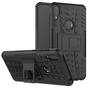 Asus Zenfone Max Pro M1 Anti Slip Hybrid Case Met Standaard Functie Zwart huismerk kopen in de aanbieding
