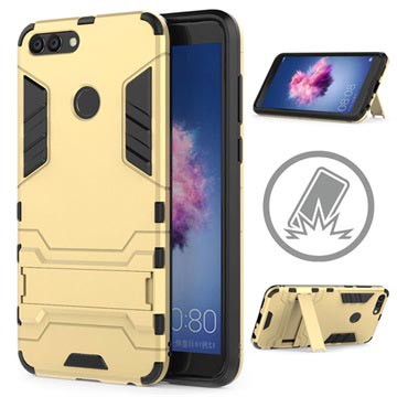 Huawei P Smart Armor Hybrid Case Met Standaard Goud huismerk kopen in de aanbieding Huawei P Smart Armor Hybrid Case Met Standaard Goud huismerk kopen in de aanbieding