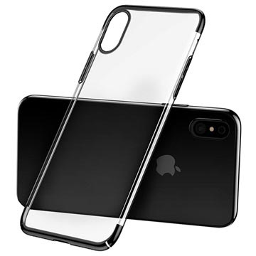Iphone X Baseus Glitter Series Kunststof Cover Zwart Doorzichtig huismerk kopen in de aanbieding